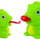 Gumeni dinosaurus s izbočenim jezikom, zeleni, 8 cm