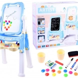 Dječja dvosmjerna magnetna i kredna slikarska stalna ploča – Plava