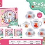 Keramički set za čaj s cvjetnim motivom za djecu