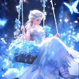 Dijamantno slikanje Elsa na ljuljački