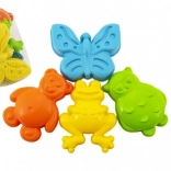 plastični kalupi za pijesak – životinje, set 4 kom u mrežici