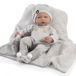 Realistična beba lutka Liam sa zvukovima i mekim tijelom - 38 cm