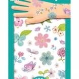 Djeco privremene tetovaže s cvijećem (2 lista)