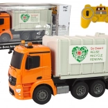 RC kamion za smeće MERCEDES-BENZ ANTOS narančasti s kontejnerom