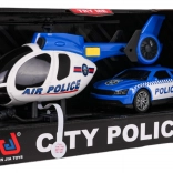 Policijski set helikopter i auto sa svjetlima i zvukovima