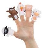 Gumene životinjice za prst – 5 kom, 5 cm