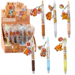 Gel olovka Kapibara s privjeskom plava tinta 14,5 cm