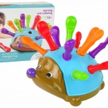 ježić slagalica plava s višebojnim bodljama