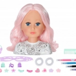 Baby Born kreativna glava za češljanje 22 cm s dodacima
