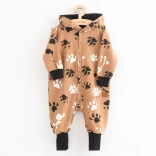 Bebi bodi od pamuka s kapuljačom i ušima NEW BABY, gorušičaste boje