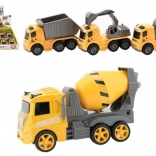 Plastični građevinski autić na inerciju 10 cm – 3 vrste, kutija 12 kom