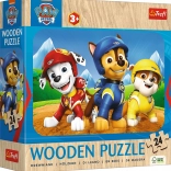 Drvene puzzle 24 komada Psi Patrola