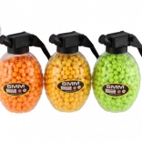 Gumene kuglice za pištolj 6 mm u dozi u obliku granate (800 kom, 3 boje)