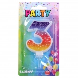 Strana svjećica Zvijezde oblikovane u broj 3