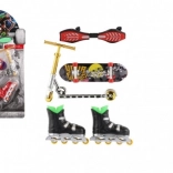 Set za prste: skateboard, waveboard, role i romobil – plastika, mix varijanti