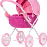 Chipolino duboka kolica za lutke Daisy pink linen