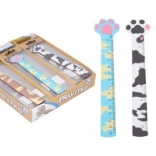 Drveno ravnalo s motivom mačje šape 13 cm