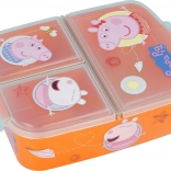 Dječja kutija za ručak s 3 pretinca - Peppa Pig narančasta