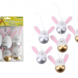 Dekorativna plastična oslikana jaja za vješanje 6 cm, 6 kom