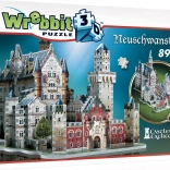 WREBBIT 3D puzzle dvorac Neuschwanstein – 890 dijelova
