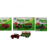 traktor s prikolicom, metalni i plastični, 16,5 cm