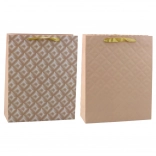 Poklon-vrećica sa svijetlim bež reljefnim uzorkom