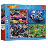 Puzzle 4×250 dijelova HOT WHEELS