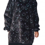 Topla dekica s kapuljačom za djecu s gamerskim printom