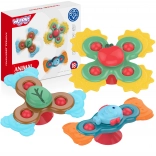 Woopie baby senzorički spinner 3-u-1 – set šarenih igračaka s vakuumskim čašicama