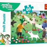 Puzzle Obitelj Treflik – Radostan dan 60 dijelova