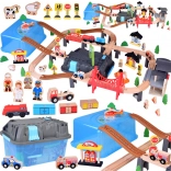 Drvena tračnica s gradskim vlakom 100 kom