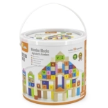 VIGA drvene edukativne kocke 100 kom – slova i brojevi