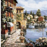 Dijamantno slikanje na obali 30x40cm