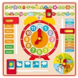 Woody višenamjenski zidni kalendar s analognim satom