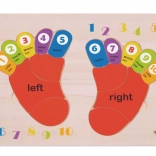 Drvena edukativna slagalica TOOKY TOY - Učenje brojeva i boja