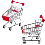 Mini metalna kolica za kupnju za djecu i lutke – dekoracija i organizator