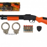 Policijska igračka set s puškom, mecima i lisicama