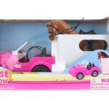 Auto za lutke s prikolicom i konjem