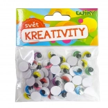 Oči pokretne šarene 12 mm