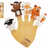 Plišane lutkice za prste – životinje s farme, 5 kom
