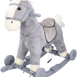 Klovnuti konjić 2u1 s kotačićima – sivi plišani