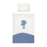 Dječja pamučna posteljina za krevetić BELISIMA Ballons 90 × 120 cm, plava, 3-dijelna