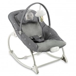 Vibrirajuća ležaljka s melodijama MoMi LAPIS, tamnosiva