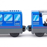 Osobni vlak s vlakovođom i putnicima na baterije