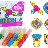 Vitreni privjesci za bojanje – gel boje, 6 kom