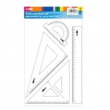 set ravnala 4 komada prozirni