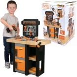 Smoby BLACK+DECKER dječji otvoreni radni stol Bricolo, 37 dijelova