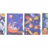 Dječji spomenar sa zaključavanjem 11×15 cm – svemir, bez linija