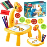 Projekcijski crtaći stolić Žirafa s markerima WOOPIE