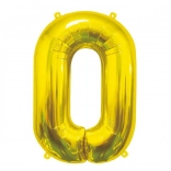 Foli balon broj 0 zlatni 85 cm GoDan